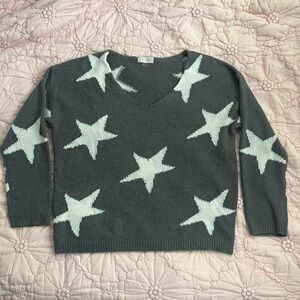 Grey and White Altar’d State Star Sweater